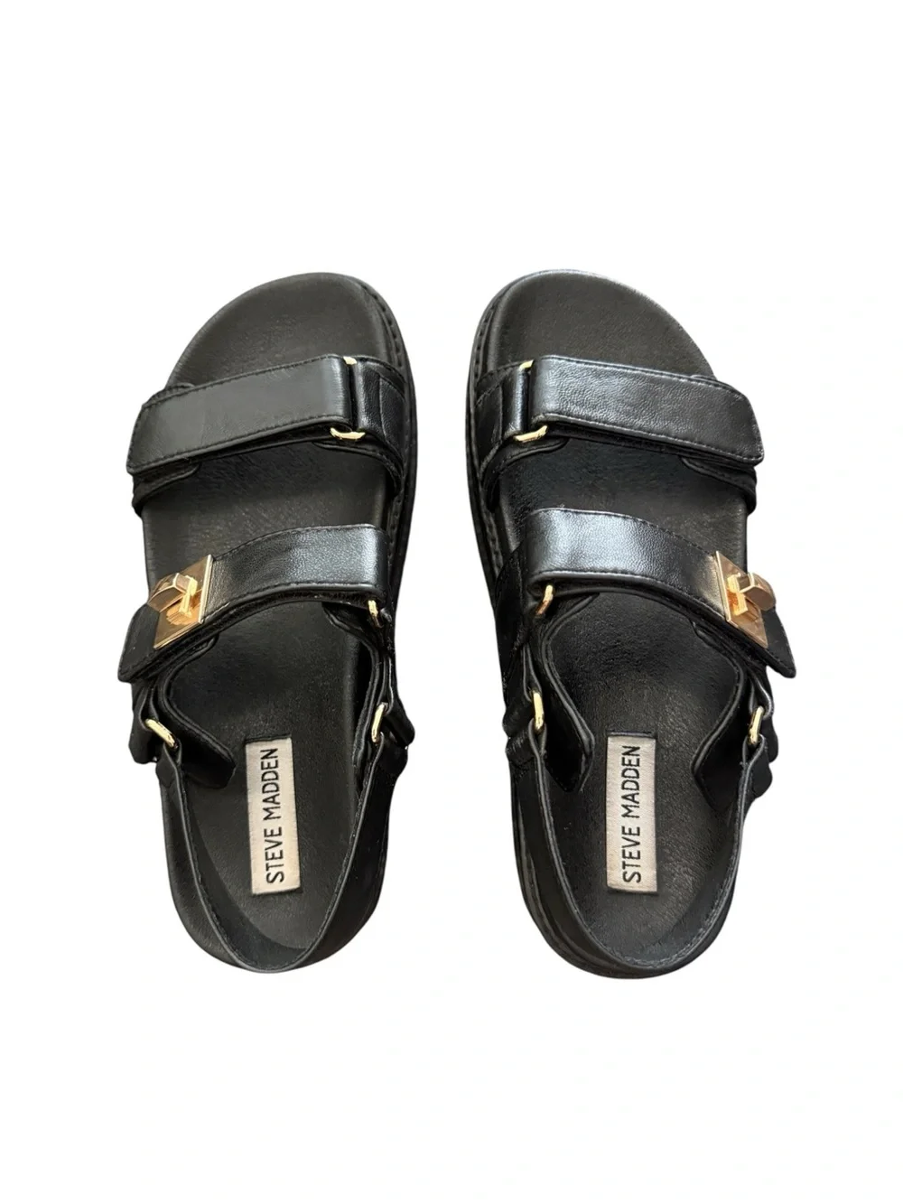 Steve Madden Bigmona Platform Sandals Black 7